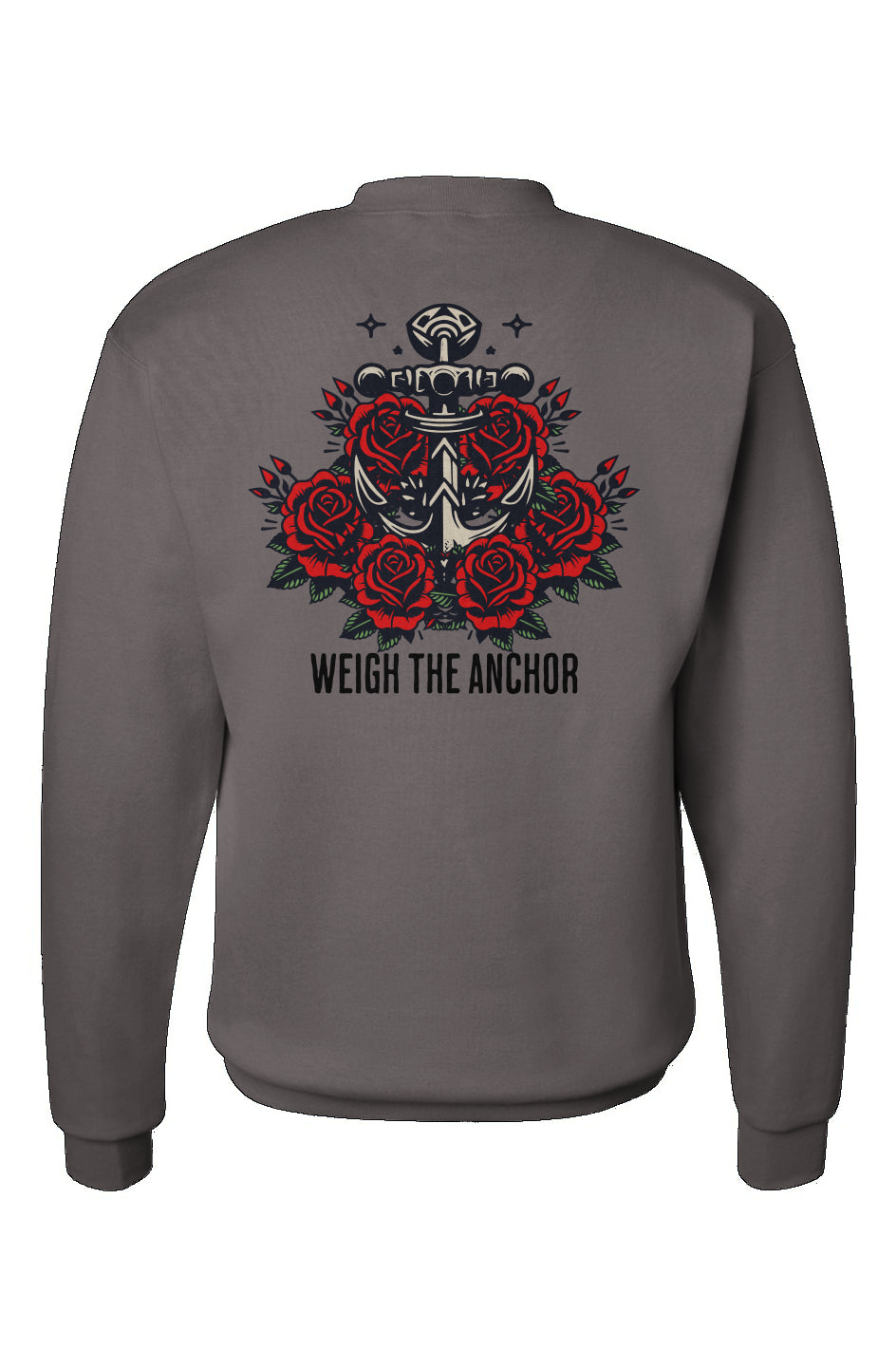 anchor with roses Crewneck Sweatshirt