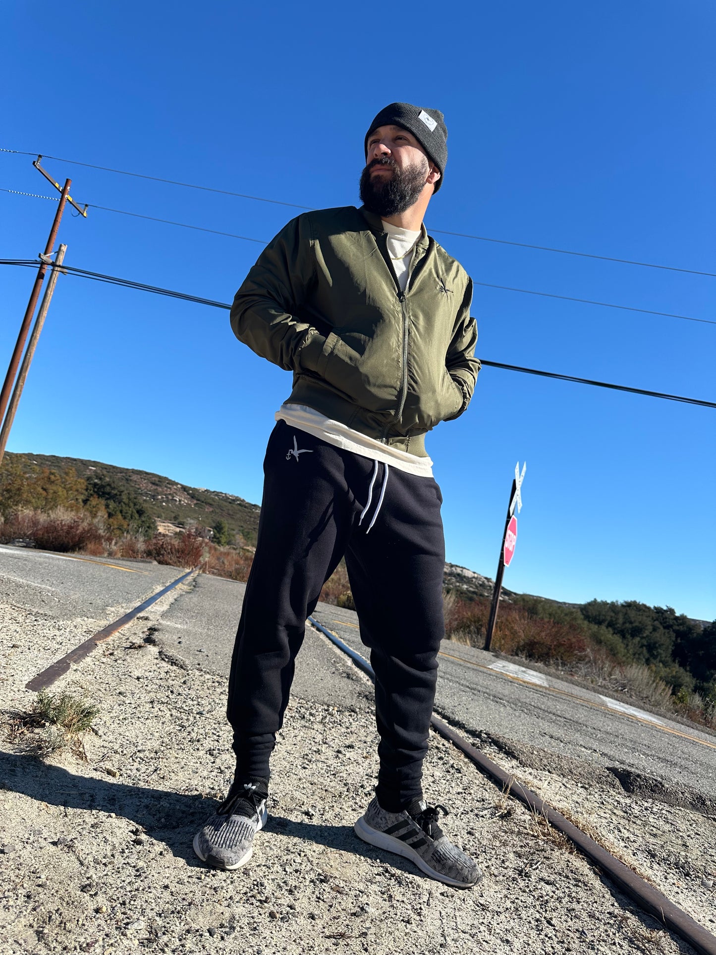 Embroidered Stork and Anchor Lightweight Bomber