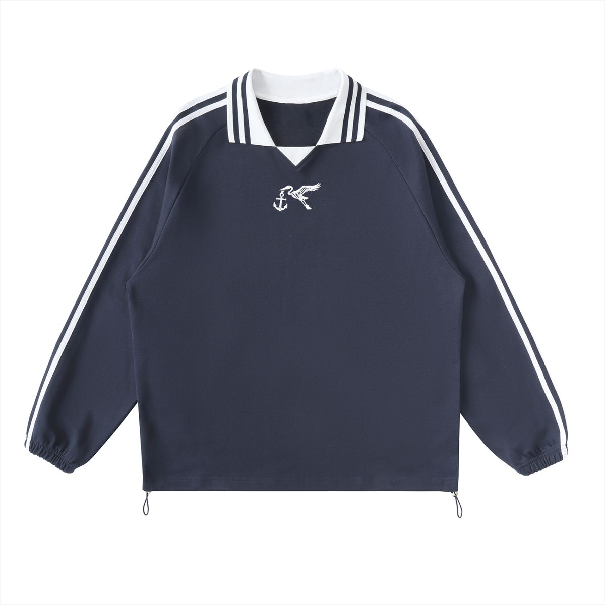 Striped stork & Anchor Collar Sweatshirt