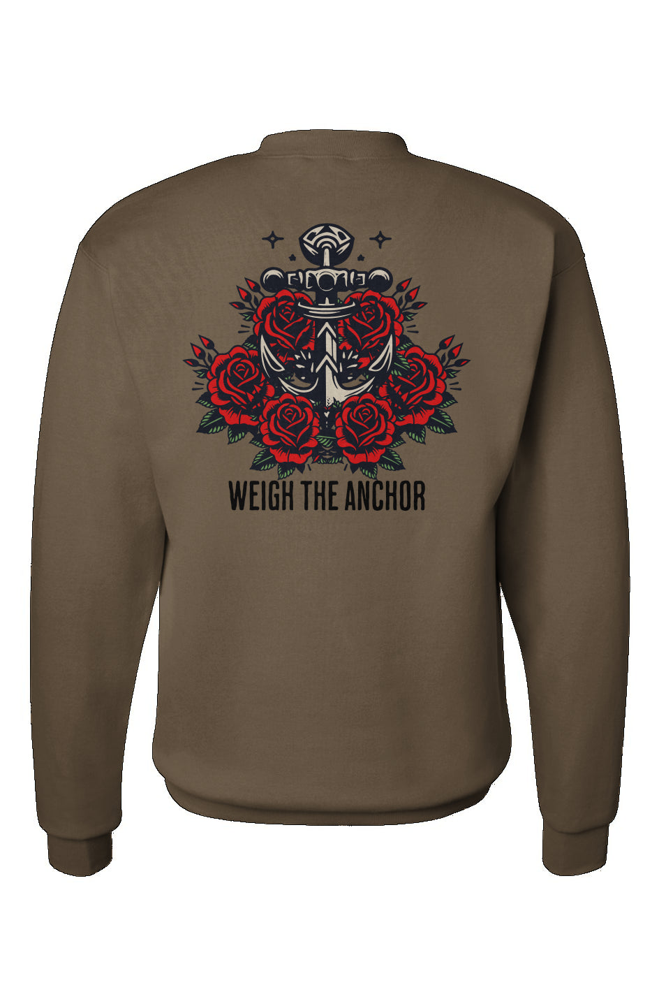  anchor with roses Crewneck Sweatshirt