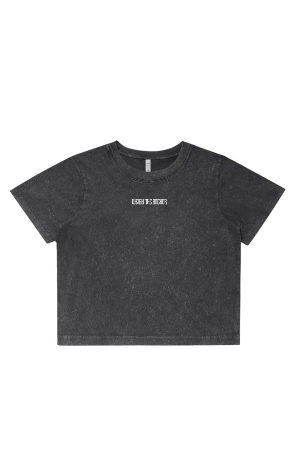 Womens Stone Wash Heavy Crop