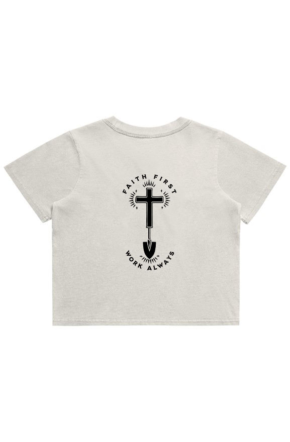 Faith First Heavy Crop Tee