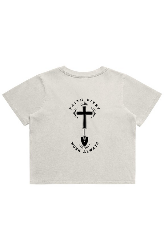  Faith First Heavy Crop Tee