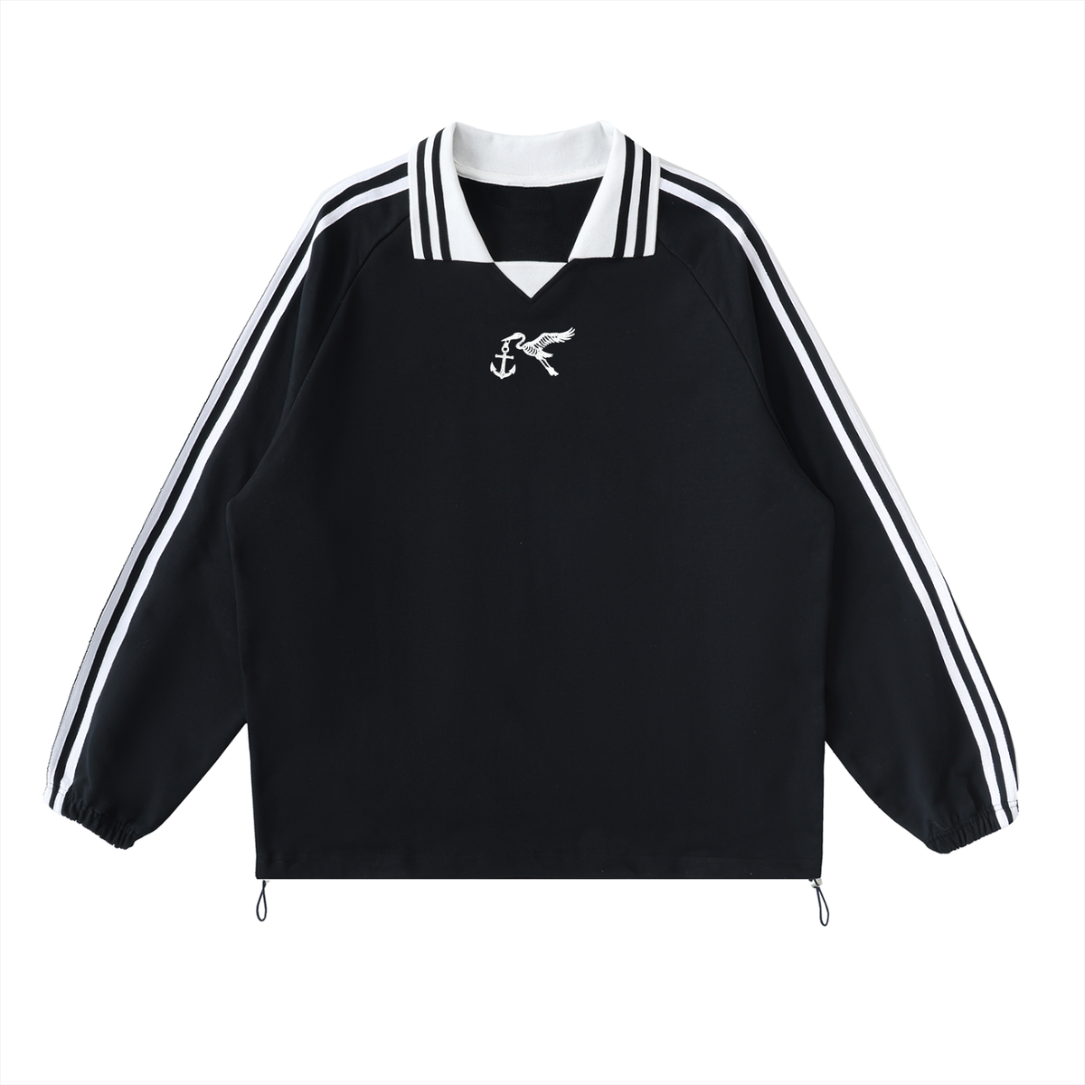 Striped stork & Anchor Collar Sweatshirt