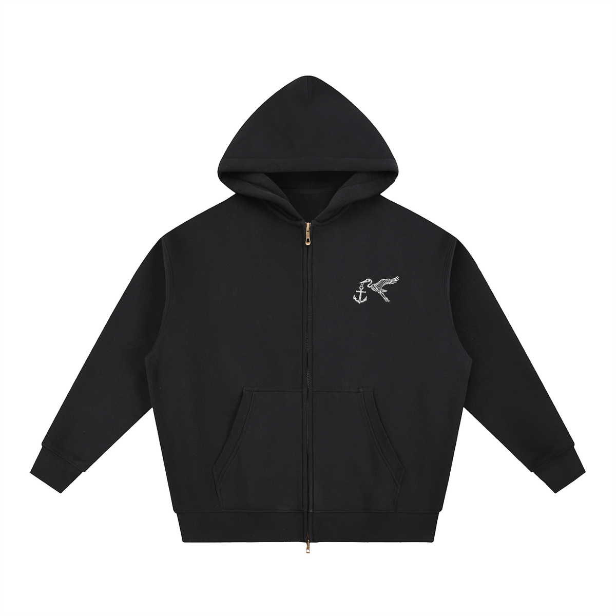 Stork and anchor Oversized Fleece Boxy Hoodie